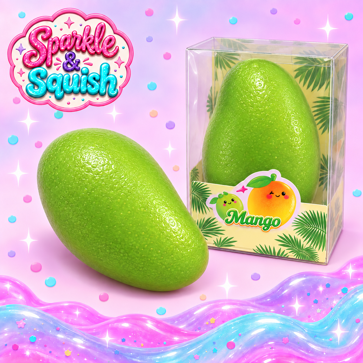 Color Changing Crunchy Mango ASMR Crunch Squishy Stress Toy