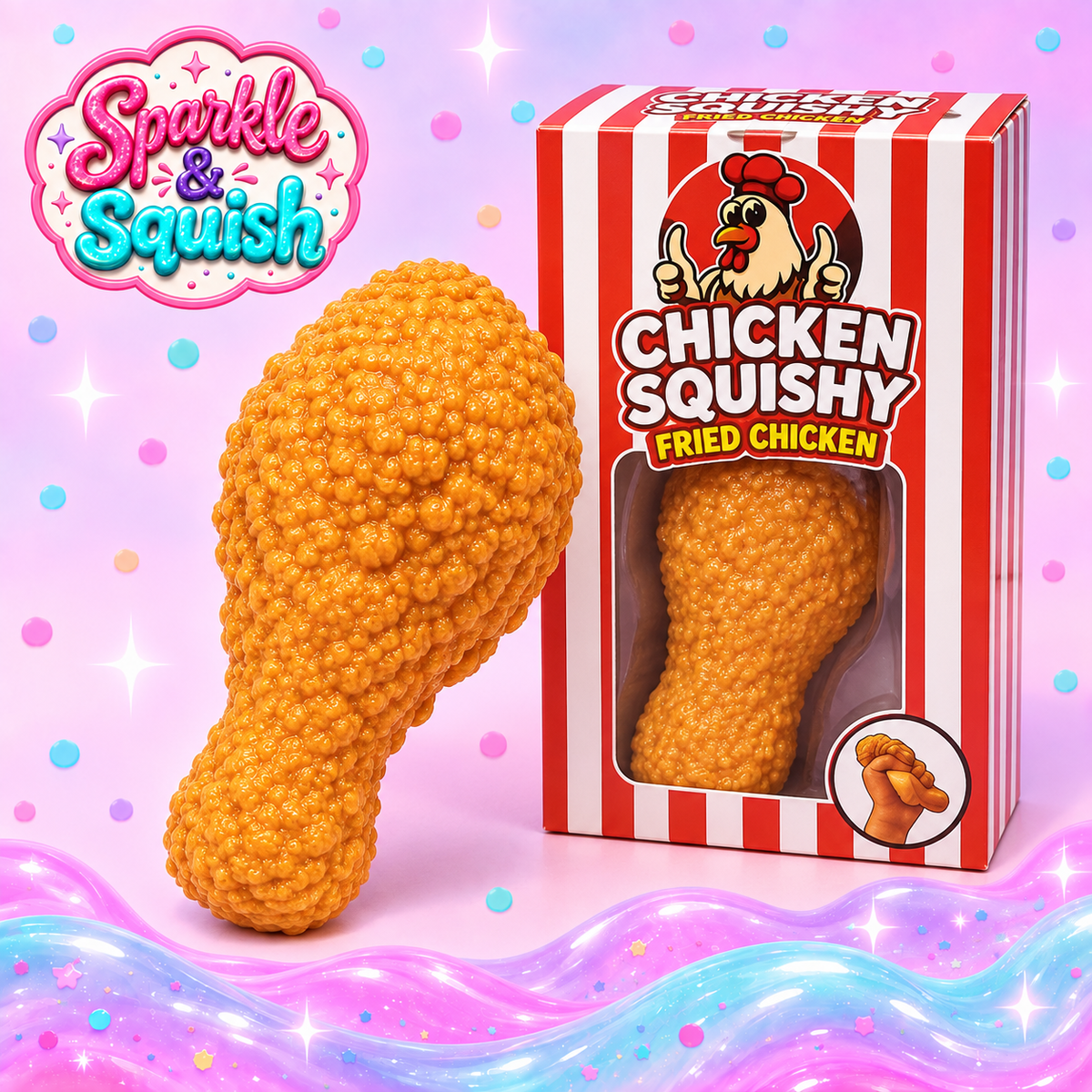 Faux Fried Chicken Crunchy Squishy