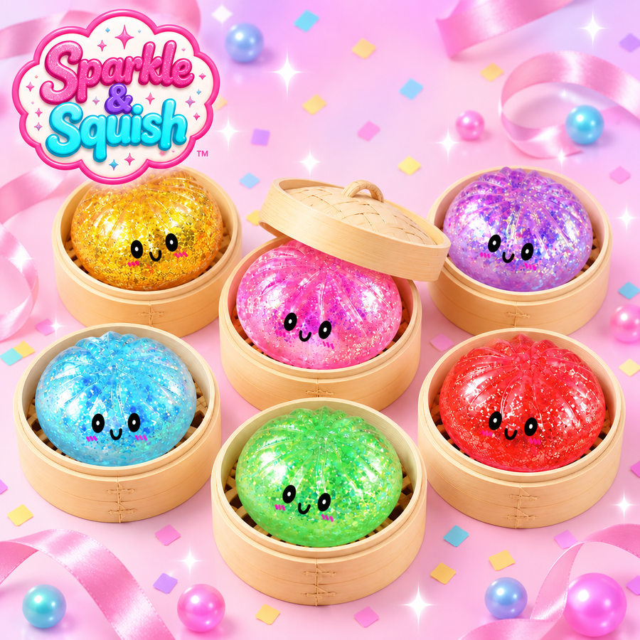 Glitter Edition Dumpling Squishy – Viral Mystery Dumplings