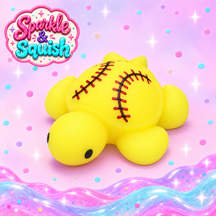 Mini Mochi Softball Turtle Squishy – 1.5”