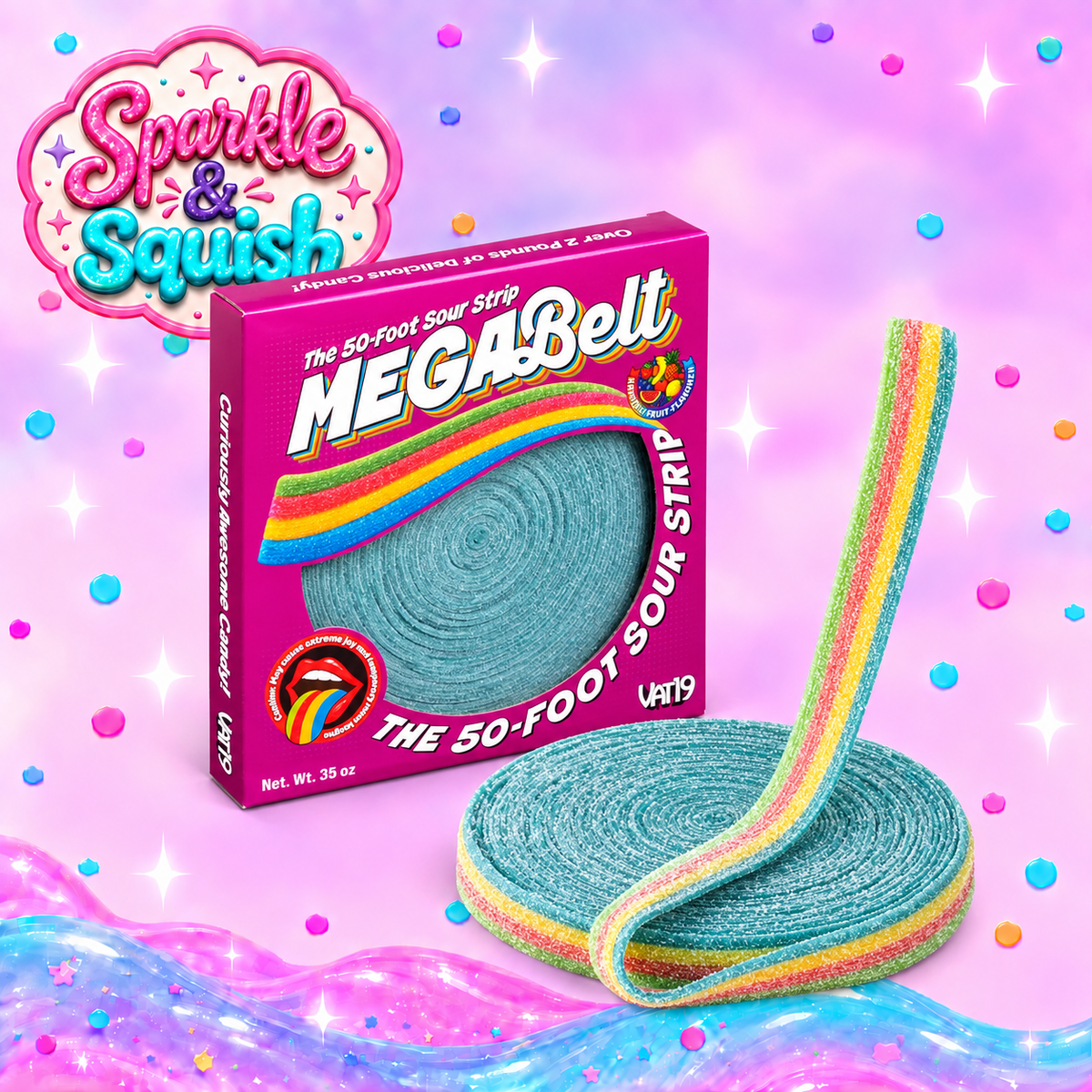 MEGABelt: The Super-Long Sour Candy Strip