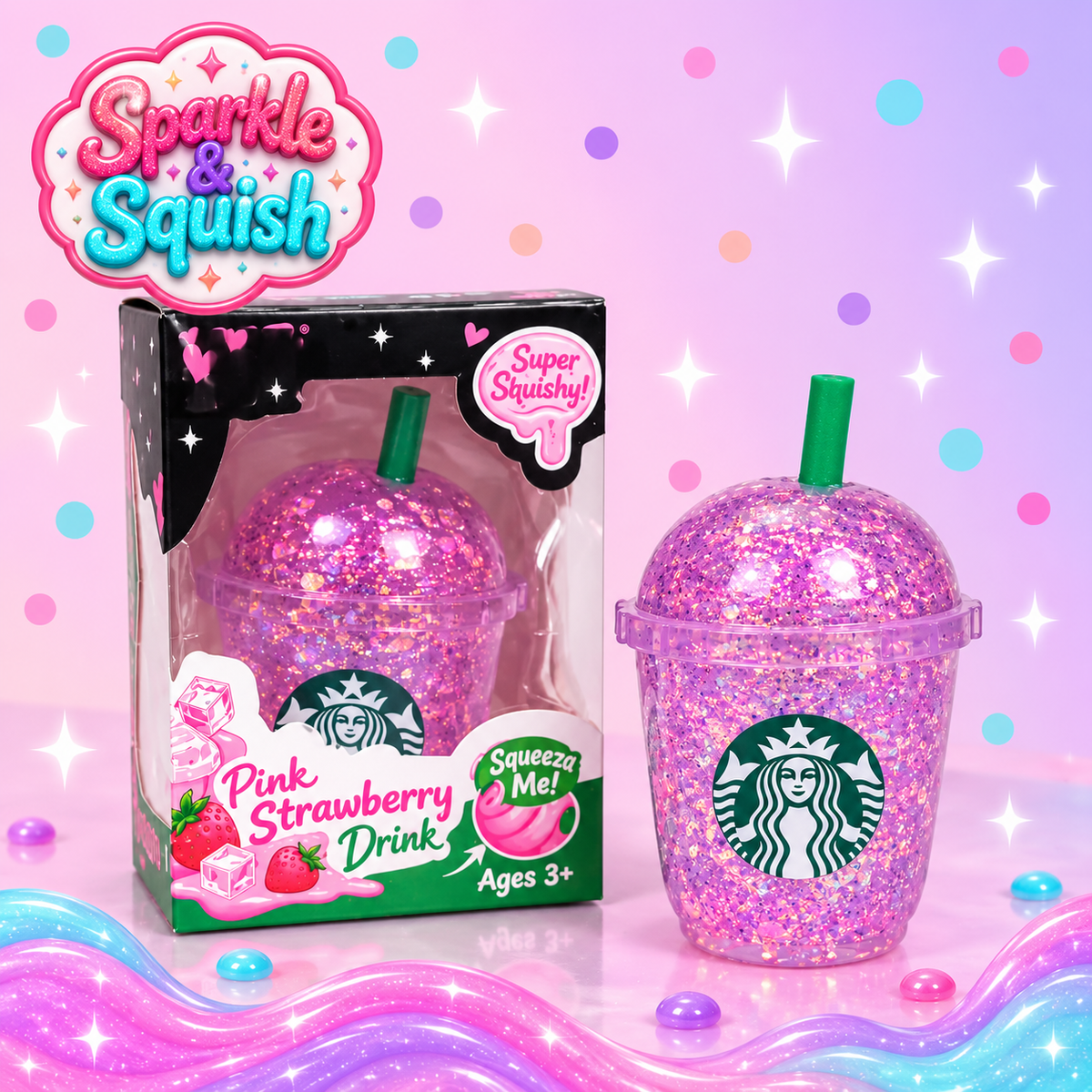 Glitter Drink Starbucks Cup Squishy