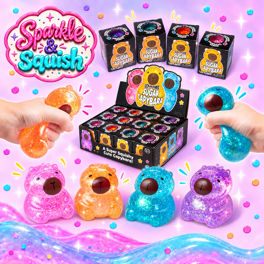 Scrunchems® Sugar Glitter Capybara Squishy