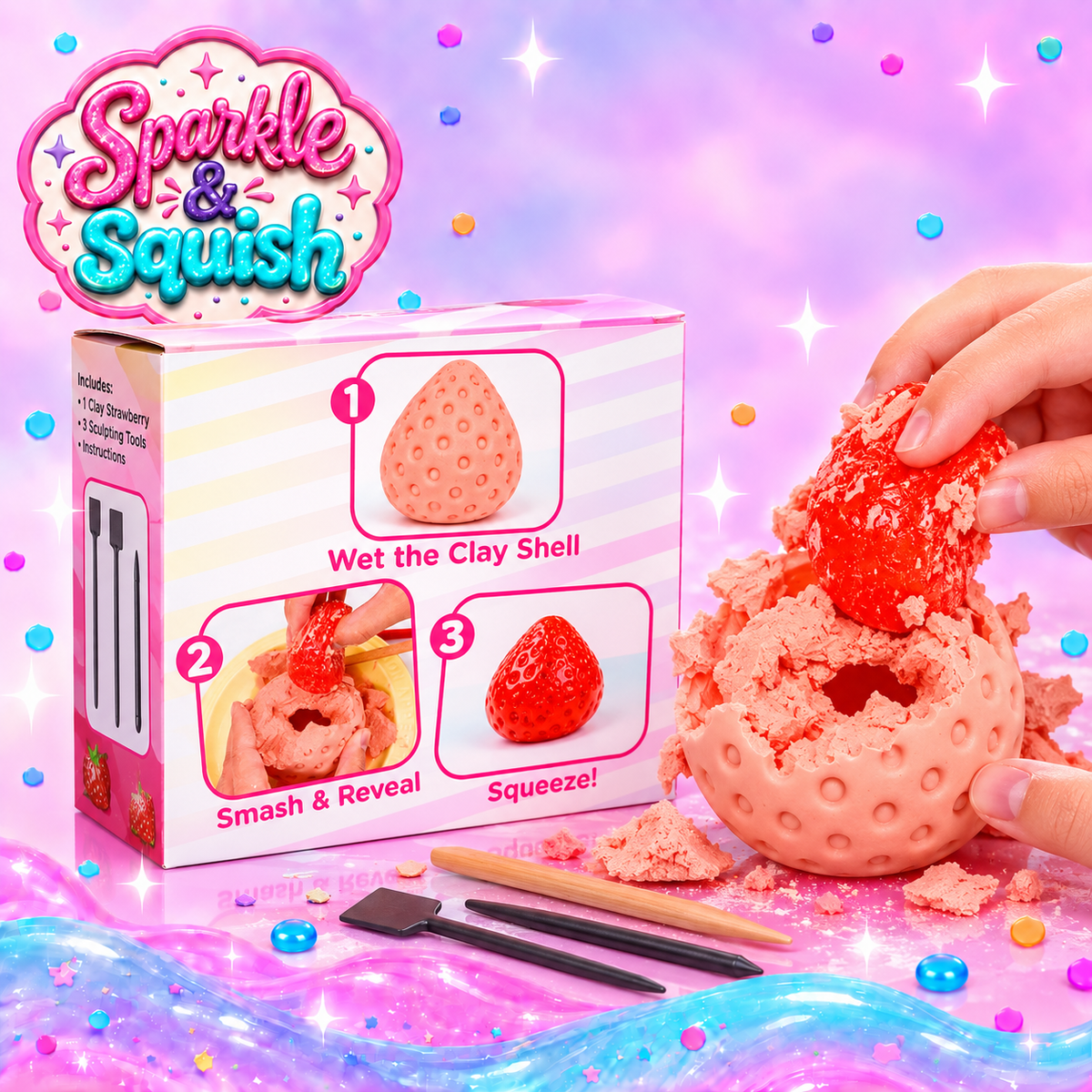 SqueezeSquad Taba Deluxe Smash & Squeeze – Strawberry