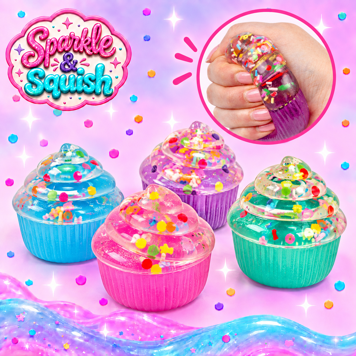 Scrunchems® Sugar Cupcake Squishy